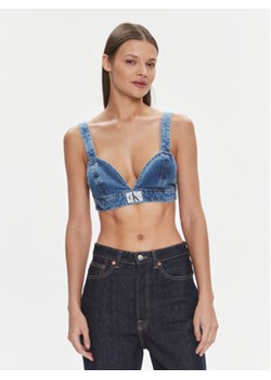 Calvin Klein Jeans Top J20J222475 Niebieski Slim Fit ze sklepu MODIVO w kategorii Bluzki damskie - zdjęcie 168547209