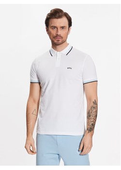 Boss Polo Paul 50469245 Biały Slim Fit ze sklepu MODIVO w kategorii T-shirty męskie - zdjęcie 168547235
