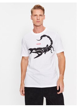 Hugo T-Shirt Darpione 50498196 Biały Regular Fit ze sklepu MODIVO w kategorii T-shirty męskie - zdjęcie 168547319