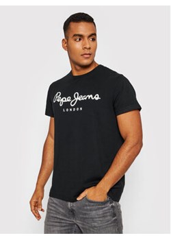 Pepe Jeans T-Shirt Original PM508210 Czarny Slim Fit ze sklepu MODIVO w kategorii T-shirty męskie - zdjęcie 168547705