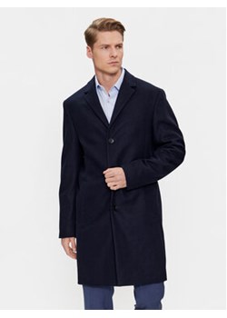 Calvin Klein Płaszcz wełniany K10K110462 Granatowy Regular Fit ze sklepu MODIVO w kategorii Płaszcze męskie - zdjęcie 168548485