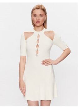 Pinko Sukienka dzianinowa 101227 A0TU Biały Regular Fit ze sklepu MODIVO w kategorii Sukienki - zdjęcie 168548498