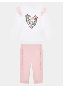 Guess Komplet bluzka i spodnie A3YG01 J1311 Biały Regular Fit ze sklepu MODIVO w kategorii Komplety niemowlęce - zdjęcie 168548898