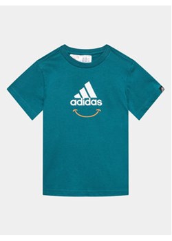 adidas T-Shirt HR8140 Turkusowy ze sklepu MODIVO w kategorii T-shirty chłopięce - zdjęcie 168549319