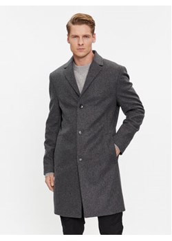 Calvin Klein Płaszcz wełniany K10K110462 Szary Regular Fit ze sklepu MODIVO w kategorii Płaszcze męskie - zdjęcie 168549616