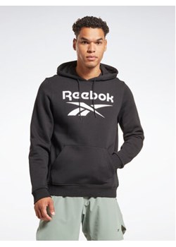 Reebok Bluza Identity Stacked Logo H54802 Czarny Regular Fit ze sklepu MODIVO w kategorii Bluzy męskie - zdjęcie 168549889