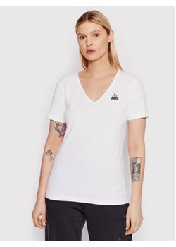 Le Coq Sportif T-Shirt 2210511 Biały Regular Fit ze sklepu MODIVO w kategorii Bluzki damskie - zdjęcie 168550317