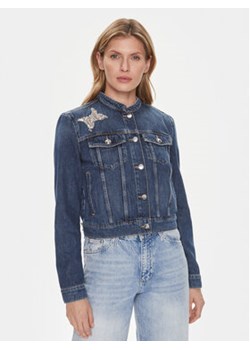 Guess Kurtka jeansowa Delya W4RN54 D4VIG Granatowy Regular Fit ze sklepu MODIVO w kategorii Kurtki damskie - zdjęcie 168550367