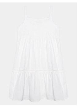 United Colors Of Benetton Sukienka codzienna 4JO1GV00V Biały Regular Fit ze sklepu MODIVO w kategorii Sukienki dziewczęce - zdjęcie 168550785