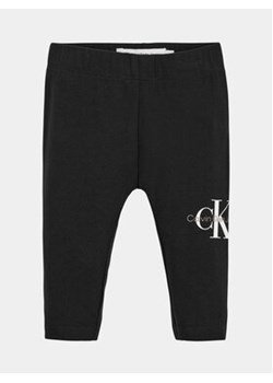 Calvin Klein Jeans Legginsy Monogram IN0IN00081 Czarny Slim Fit ze sklepu MODIVO w kategorii Legginsy niemowlęce - zdjęcie 168551658