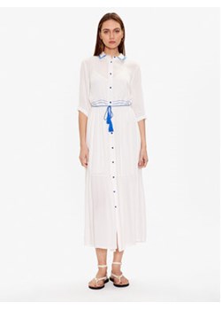 TWINSET Sukienka letnia 231LM2TCC Biały Regular Fit ze sklepu MODIVO w kategorii Sukienki - zdjęcie 168552335