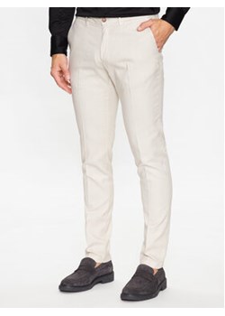 Baldessarini Spodnie materiałowe B1 16836/000/2430 Écru Slim Fit ze sklepu MODIVO w kategorii Spodnie męskie - zdjęcie 168552779