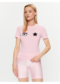 Chiara Ferragni T-Shirt 74CBHT07 Różowy Regular Fit ze sklepu MODIVO w kategorii Bluzki damskie - zdjęcie 168552845