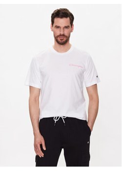 Champion T-Shirt 218482 Biały Regular Fit ze sklepu MODIVO w kategorii T-shirty męskie - zdjęcie 168552875