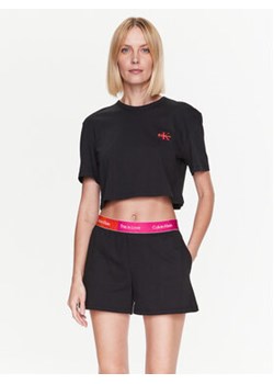 Calvin Klein Underwear Piżama 000QS6971E Czarny Regular Fit ze sklepu MODIVO w kategorii Piżamy damskie - zdjęcie 168552886