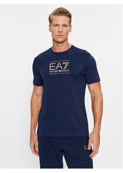 EA7 Emporio Armani T-Shirt 6RPT19 PJM9Z 1554 Granatowy Regular Fit ze sklepu MODIVO w kategorii T-shirty męskie - zdjęcie 168552936
