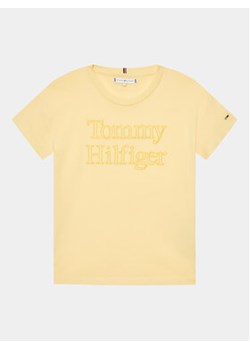 Tommy Hilfiger T-Shirt KG0KG07264 D Żółty Regular Fit ze sklepu MODIVO w kategorii Bluzki dziewczęce - zdjęcie 168553048
