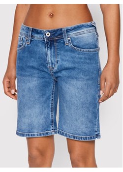Pepe Jeans Szorty jeansowe Poppy PL801000 Niebieski Regular Fit ze sklepu MODIVO w kategorii Szorty - zdjęcie 168554079