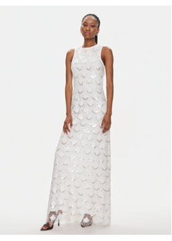 ROTATE Sukienka wieczorowa 111352 Biały Regular Fit ze sklepu MODIVO w kategorii Sukienki - zdjęcie 168555456