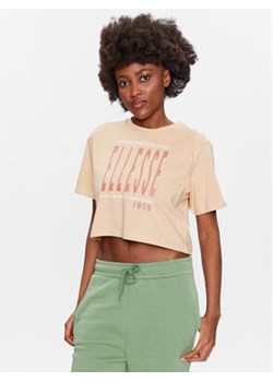 Ellesse T-Shirt Volia SGR17778 Beżowy Cropped Fit ze sklepu MODIVO w kategorii Bluzki damskie - zdjęcie 168556135
