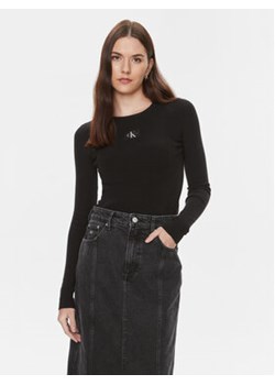 Calvin Klein Jeans Sweter Variegated J20J223233 Czarny Slim Fit ze sklepu MODIVO w kategorii Swetry damskie - zdjęcie 168556267