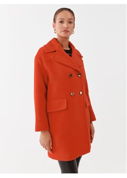 Pinko Płaszcz wełniany Effetto 101747 Y7DY Czerwony Regular Fit ze sklepu MODIVO w kategorii Płaszcze damskie - zdjęcie 168556516