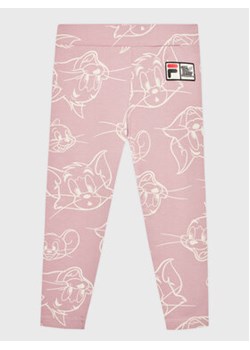 Fila Legginsy Tom & Jerry Tokat FAK0115 Różowy Slim Fit ze sklepu MODIVO w kategorii Spodnie dziewczęce - zdjęcie 168557155