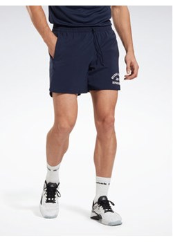 Reebok Szorty sportowe Training Graphic Woven Shorts HT3704 Niebieski ze sklepu MODIVO w kategorii Spodenki męskie - zdjęcie 168557628