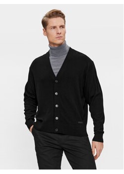 Calvin Klein Kardigan K10K112260 Czarny Regular Fit ze sklepu MODIVO w kategorii Swetry męskie - zdjęcie 168557699