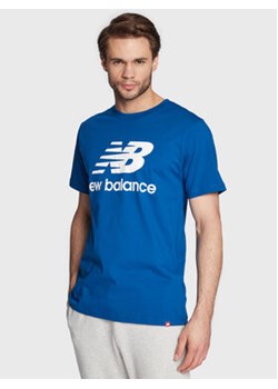 New Balance T-Shirt Essential Logo MT01575 Niebieski Athletic Fit ze sklepu MODIVO w kategorii T-shirty męskie - zdjęcie 168557748