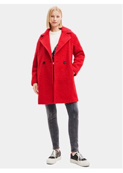 Desigual Płaszcz przejściowy 23WWEW21 Czerwony Comfort Fit ze sklepu MODIVO w kategorii Płaszcze damskie - zdjęcie 168558976