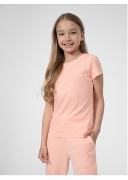 4F T-Shirt 4FJSS23TTSHF279 Różowy Regular Fit ze sklepu MODIVO w kategorii Bluzki dziewczęce - zdjęcie 168559737