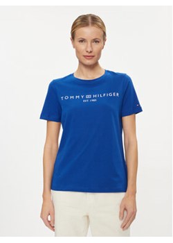 Tommy Hilfiger T-Shirt Logo WW0WW40276 Niebieski Regular Fit ze sklepu MODIVO w kategorii Bluzki damskie - zdjęcie 168559818