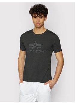 Alpha Industries T-Shirt Basic T Oildye 116515 Czarny Regular Fit ze sklepu MODIVO w kategorii T-shirty męskie - zdjęcie 168560135