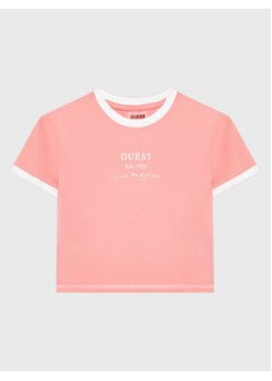 Guess T-Shirt J3GI29 KBNW0 Różowy Regular Fit ze sklepu MODIVO w kategorii Bluzki dziewczęce - zdjęcie 168560517