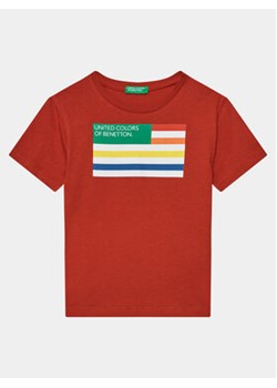 United Colors Of Benetton T-Shirt 3I1XG10CY Czerwony Regular Fit ze sklepu MODIVO w kategorii T-shirty chłopięce - zdjęcie 168561007