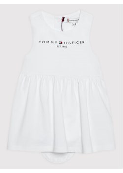 Tommy Hilfiger Sukienka codzienna Essential KN0KN01437 Biały Regular Fit ze sklepu MODIVO w kategorii Sukienki niemowlęce - zdjęcie 168561648