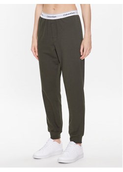 Calvin Klein Underwear Spodnie piżamowe 000QS6872E Zielony Relaxed Fit ze sklepu MODIVO w kategorii Piżamy damskie - zdjęcie 168561655