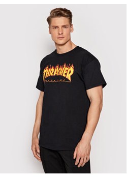 Thrasher T-Shirt Flame Czarny Regular Fit ze sklepu MODIVO w kategorii T-shirty męskie - zdjęcie 168561875