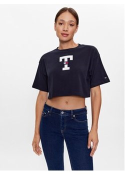 Tommy Jeans T-Shirt DW0DW16167 Granatowy Oversize ze sklepu MODIVO w kategorii Bluzki damskie - zdjęcie 168562106