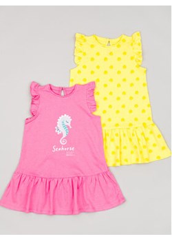 Zippy Komplet 2 sukienek ZBGAP0501 23007 Kolorowy Regular Fit ze sklepu MODIVO w kategorii Sukienki niemowlęce - zdjęcie 168562928