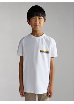 Napapijri T-Shirt NP0A4HGN D Biały Regular Fit ze sklepu MODIVO w kategorii T-shirty chłopięce - zdjęcie 168564875