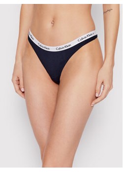 Calvin Klein Underwear Stringi 0000D1617A Granatowy ze sklepu MODIVO w kategorii Majtki damskie - zdjęcie 168565087