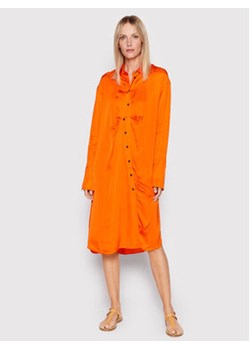 Herskind Sukienka koszulowa Barba 4422370 Pomarańczowy Oversize ze sklepu MODIVO w kategorii Sukienki - zdjęcie 168565656