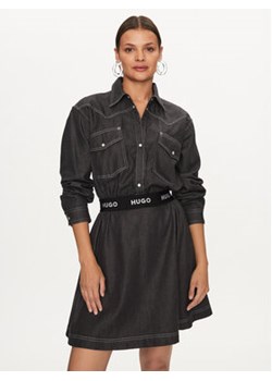 Hugo Sukienka jeansowa Karinne-1 50496059 Czarny Regular Fit ze sklepu MODIVO w kategorii Sukienki - zdjęcie 168566449
