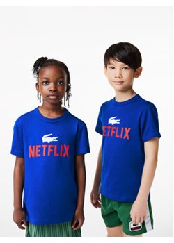 Lacoste T-Shirt TJ5543 Niebieski Regular Fit ze sklepu MODIVO w kategorii T-shirty chłopięce - zdjęcie 168566977