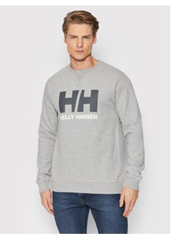 Helly Hansen Bluza Hh Logo Crew 34000 Szary Regular Fit ze sklepu MODIVO w kategorii Bluzy męskie - zdjęcie 168567576