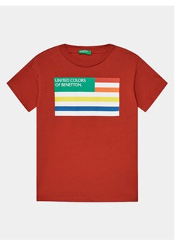 United Colors Of Benetton T-Shirt 3I1XC10H3 Czerwony Regular Fit ze sklepu MODIVO w kategorii T-shirty chłopięce - zdjęcie 168568117