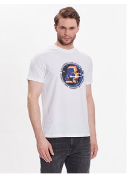 KARL LAGERFELD T-Shirt Crew Neck 755072 532251 Biały Regular Fit ze sklepu MODIVO w kategorii T-shirty męskie - zdjęcie 168568276
