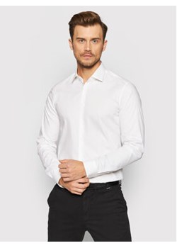 Calvin Klein Koszula K10K108229 Biały Slim Fit ze sklepu MODIVO w kategorii Koszule męskie - zdjęcie 168568838